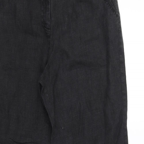 Moda Womens Black   Cropped Trousers Size 30 in L27.5 in