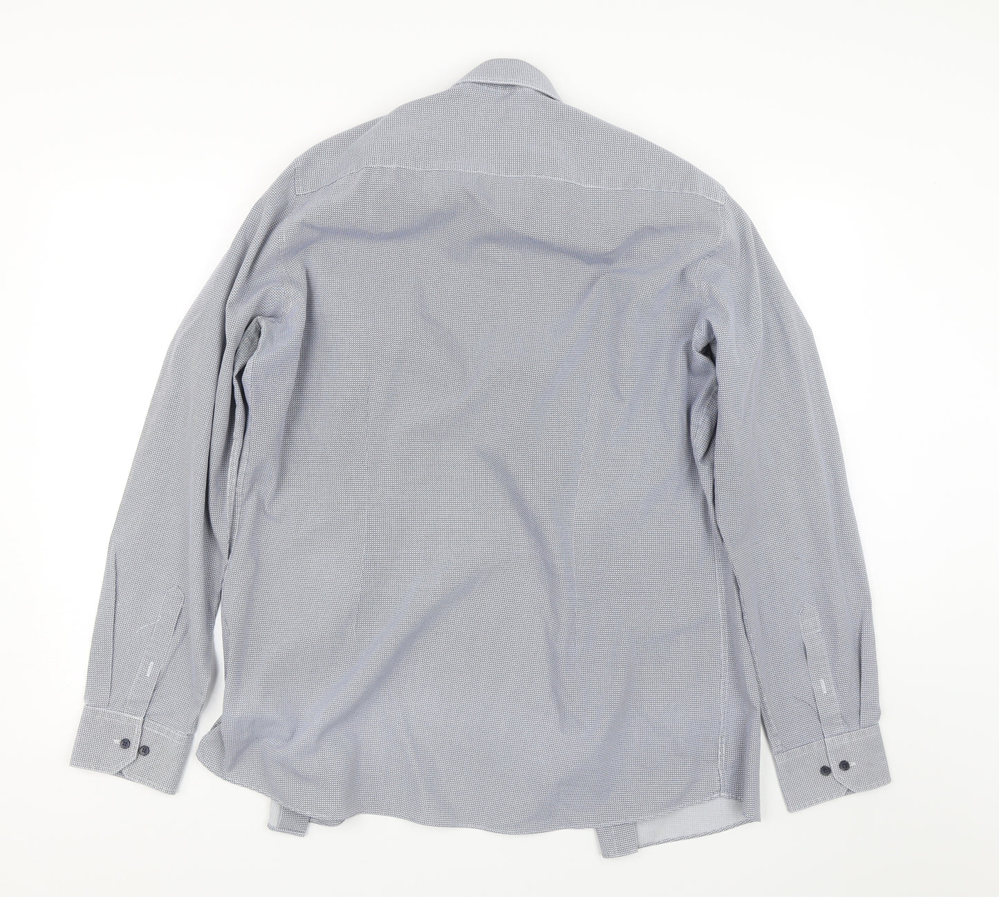 NEXT Mens Blue Geometric   Dress Shirt Size M