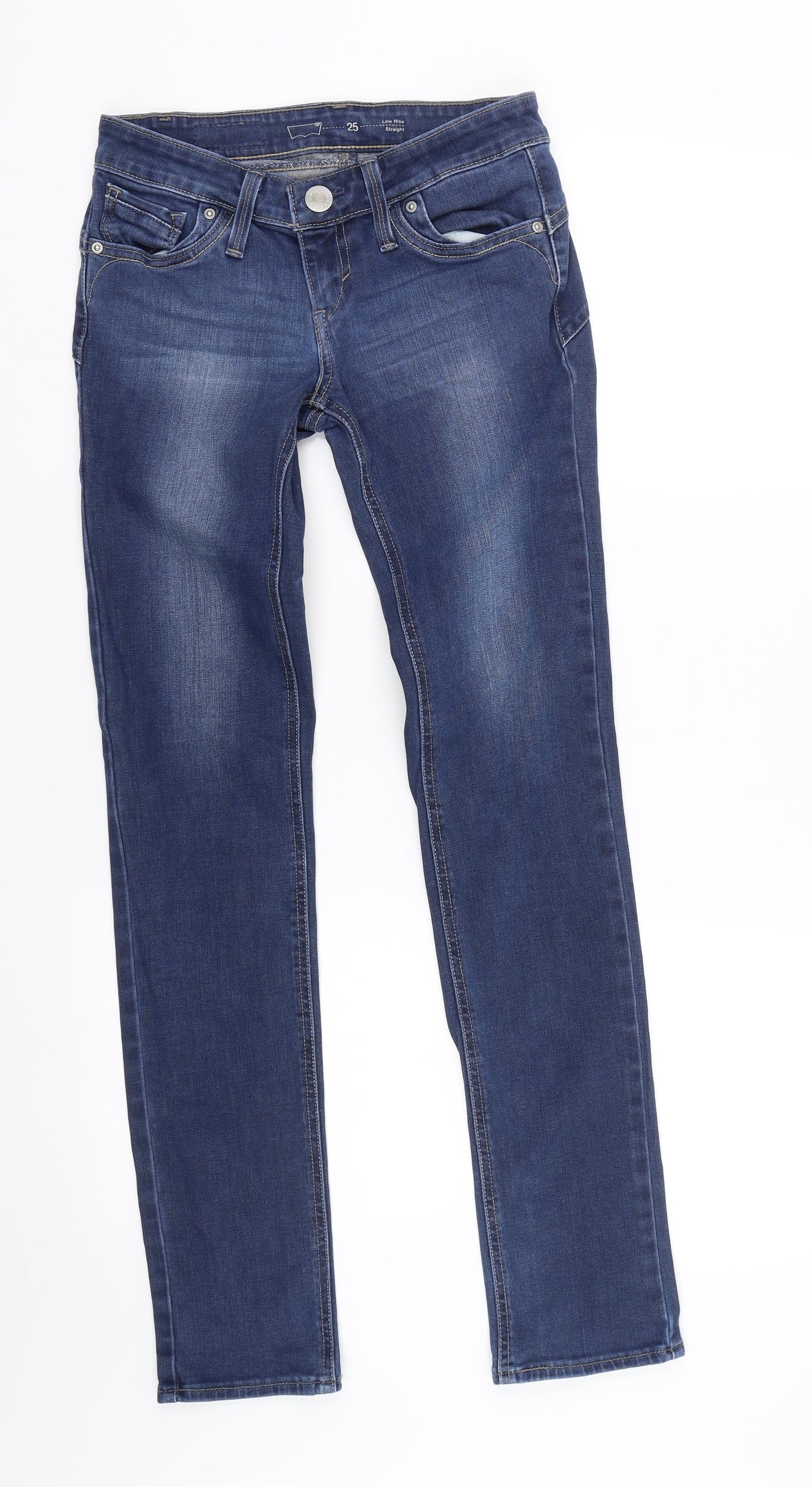 Levis Womens Blue  Denim Skinny Jeans Size 25 L28.5 in