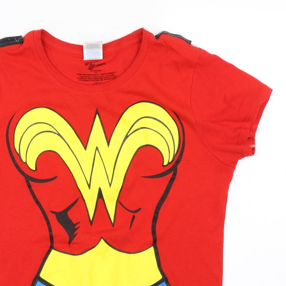 Delta Womens Red   Basic T-Shirt Size M  - Wonderwoman