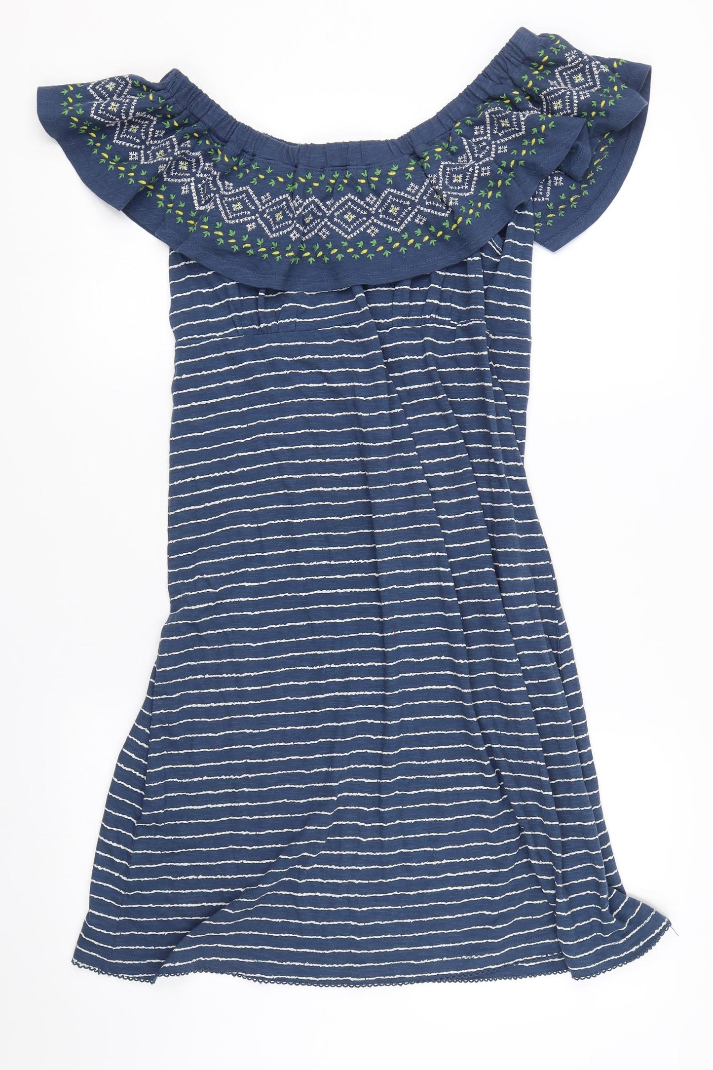 Debenhams Womens Blue Striped  T-Shirt Dress  Size 12  - Summer