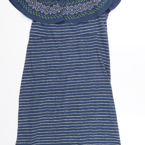 Debenhams Womens Blue Striped  T-Shirt Dress  Size 12  - Summer