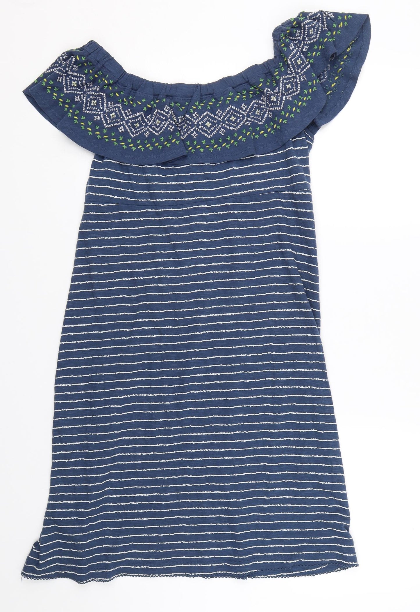 Debenhams Womens Blue Striped  T-Shirt Dress  Size 12  - Summer