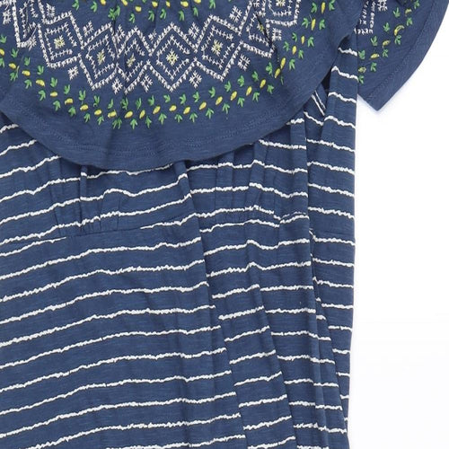 Debenhams Womens Blue Striped  T-Shirt Dress  Size 12  - Summer