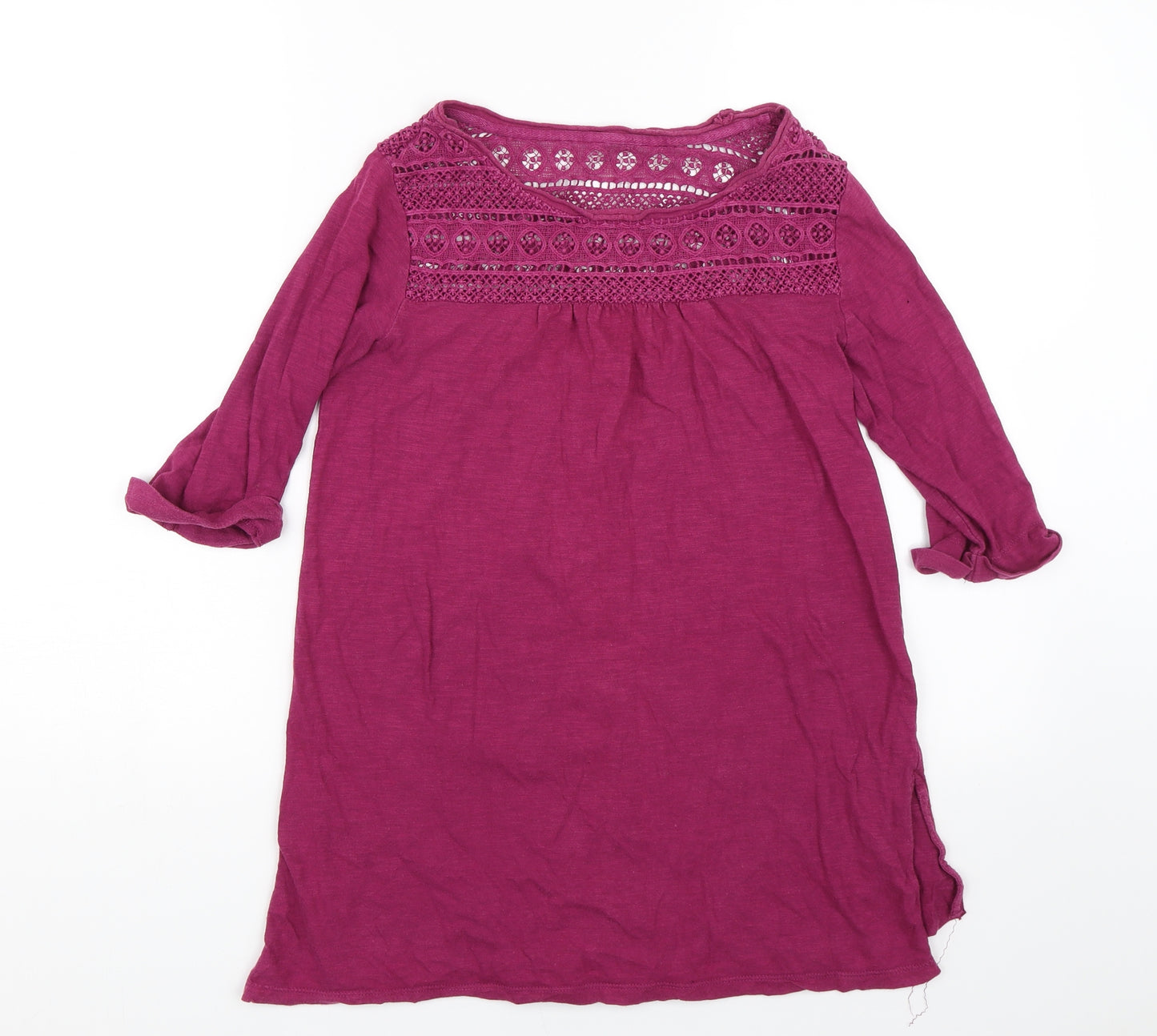 FatFace Womens Purple Floral  Basic T-Shirt Size 10