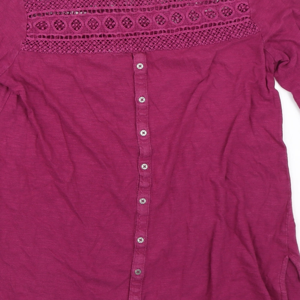 FatFace Womens Purple Floral  Basic T-Shirt Size 10
