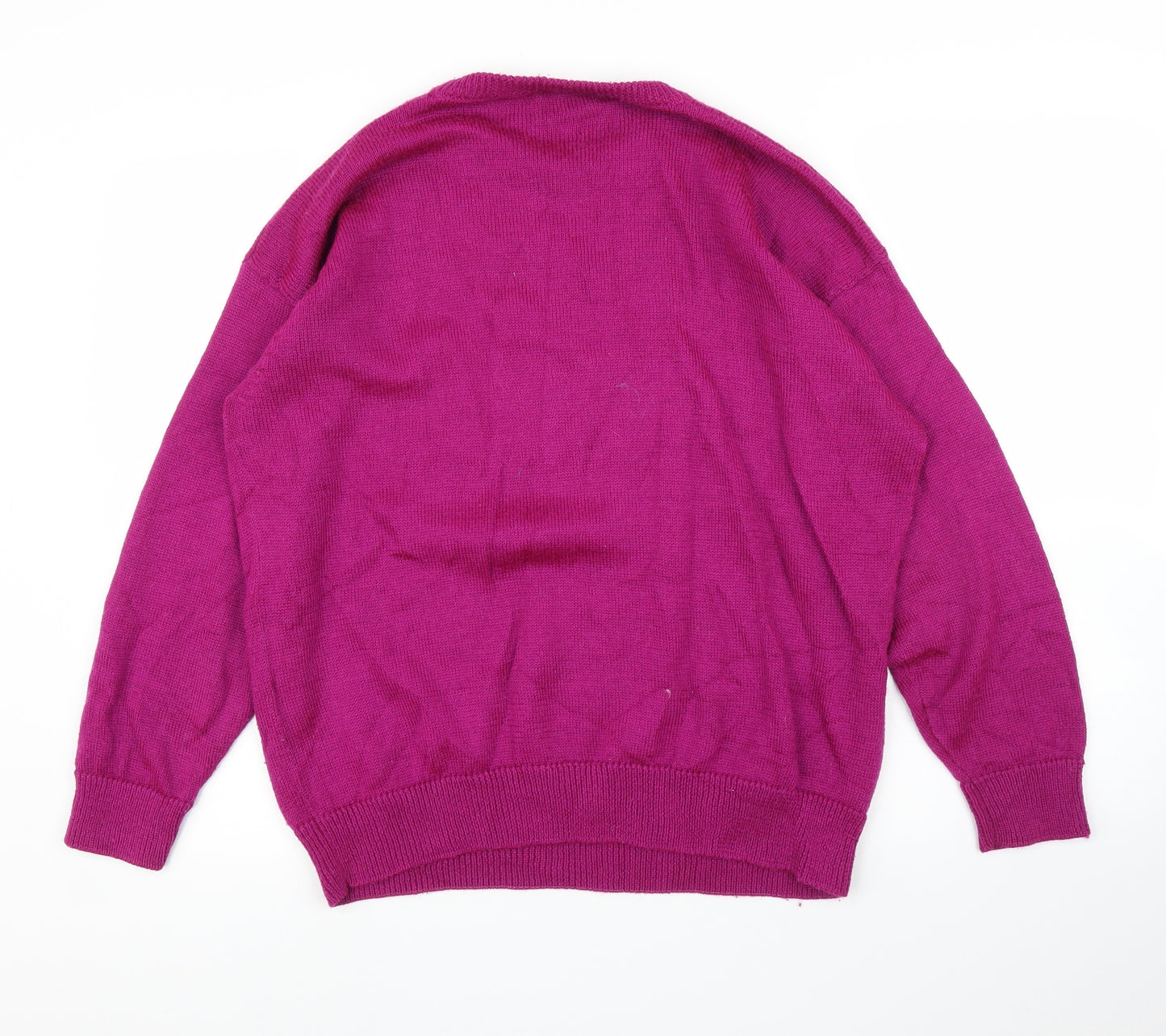 Yorn Womens Purple Floral  Pullover Jumper Size 20