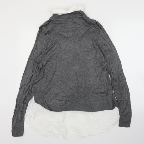 H&M Womens Grey   Basic Blouse Size L