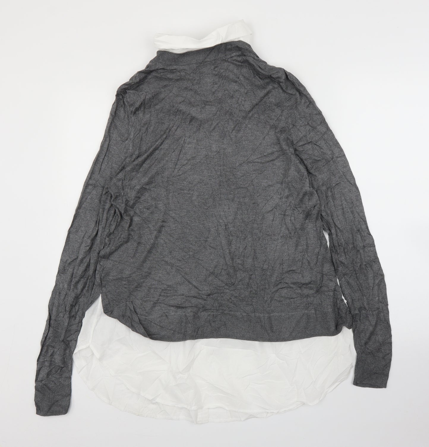 H&M Womens Grey   Basic Blouse Size L