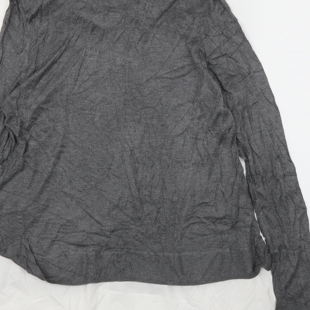 H&M Womens Grey   Basic Blouse Size L