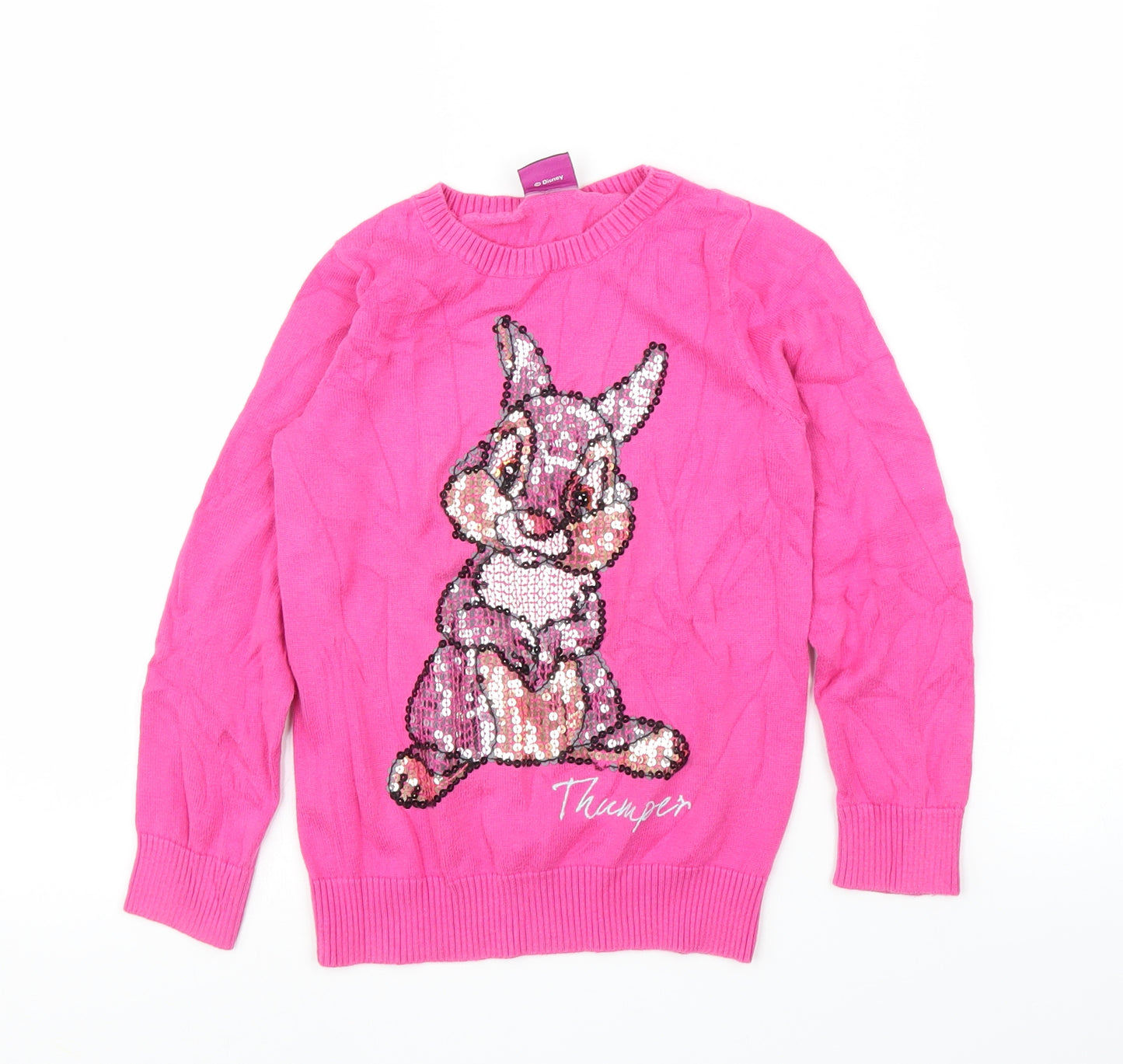 George Girls Pink   Pullover Jumper Size 7-8 Years  - Disney, Bambi