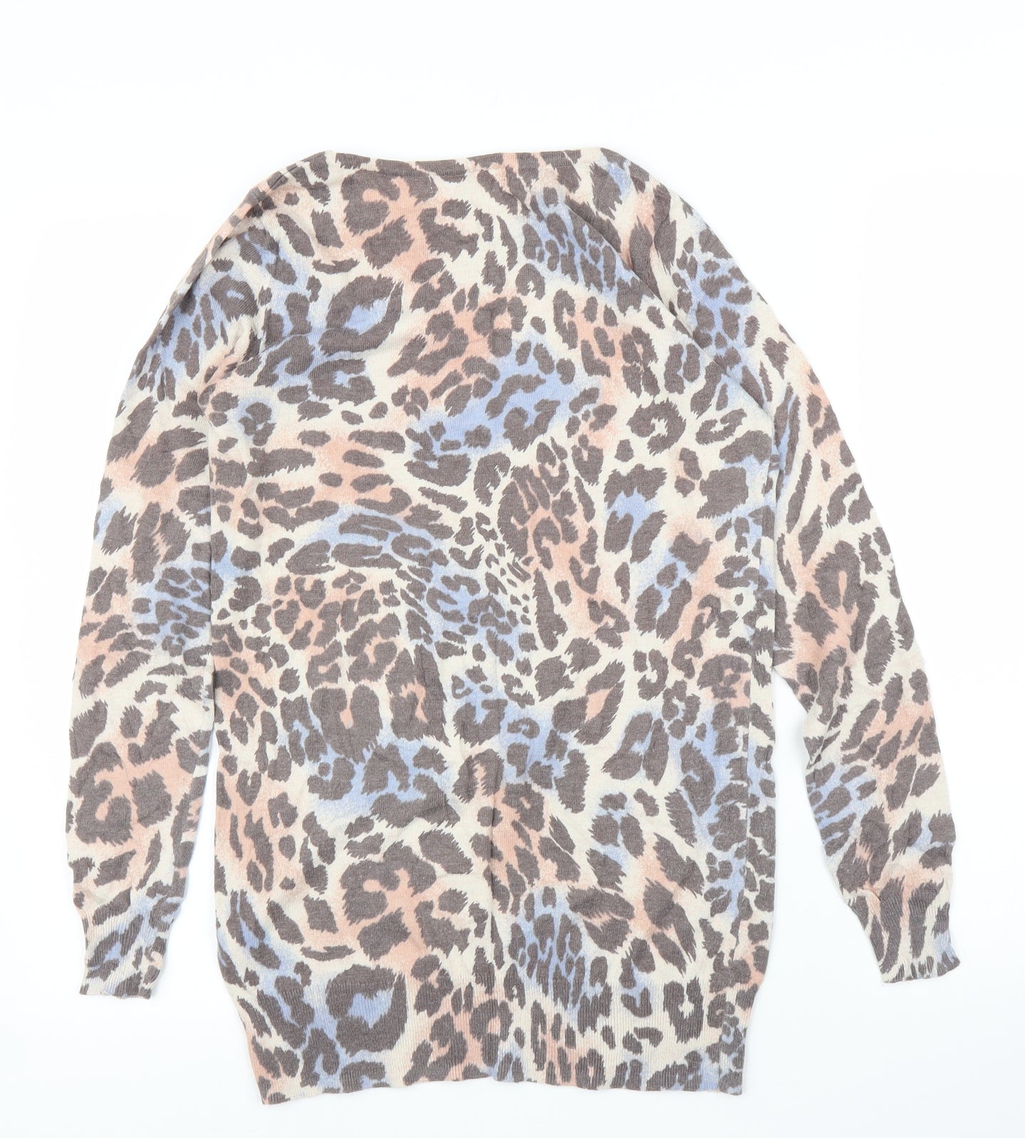 M&S Womens Pink Animal Print  Pullover Jumper Size 10  - Leopard print