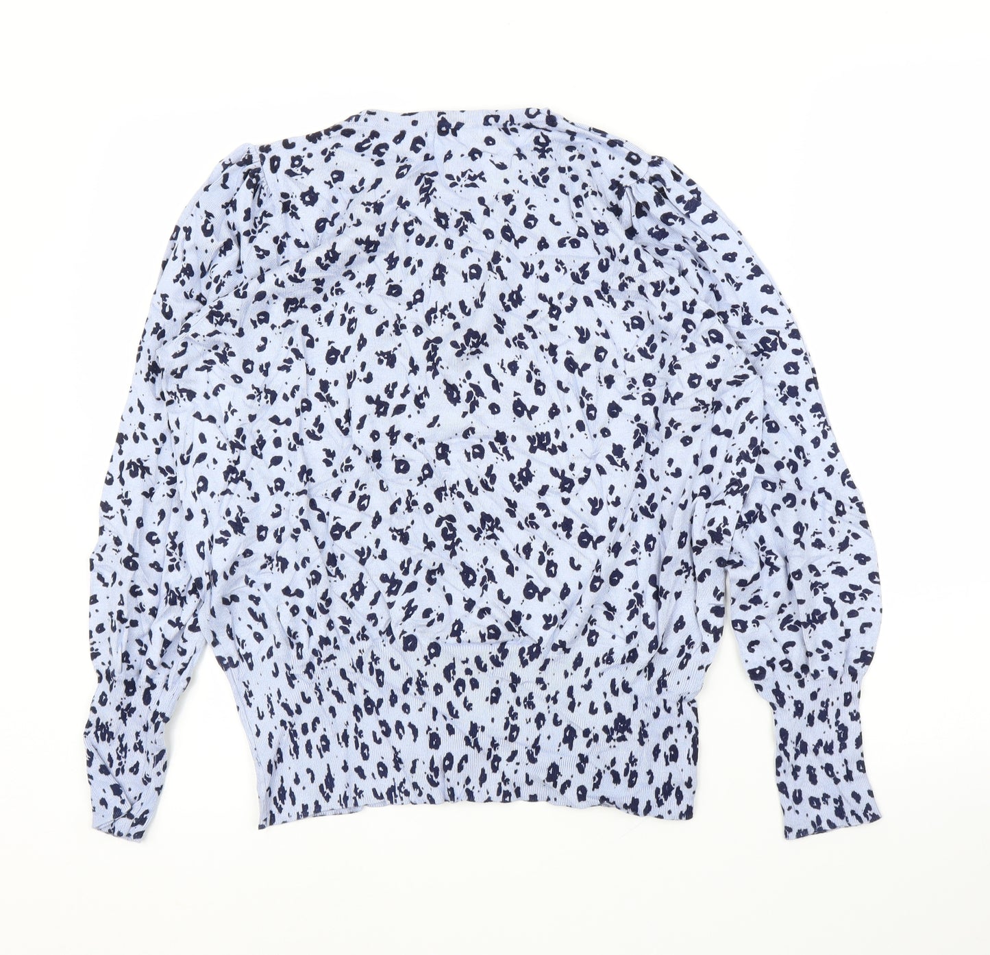 M&S Womens Purple Animal Print  Pullover Jumper Size 18  - Leopard print