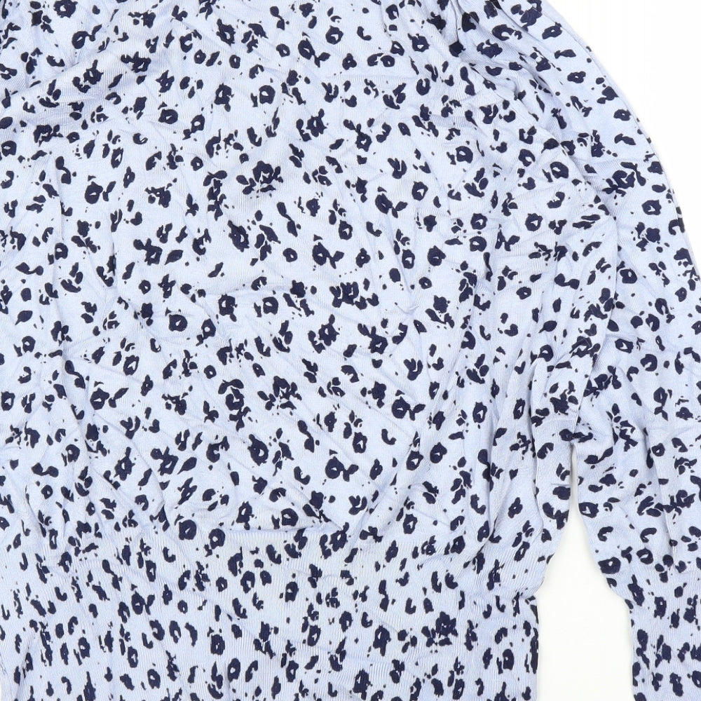 M&S Womens Purple Animal Print  Pullover Jumper Size 18  - Leopard print