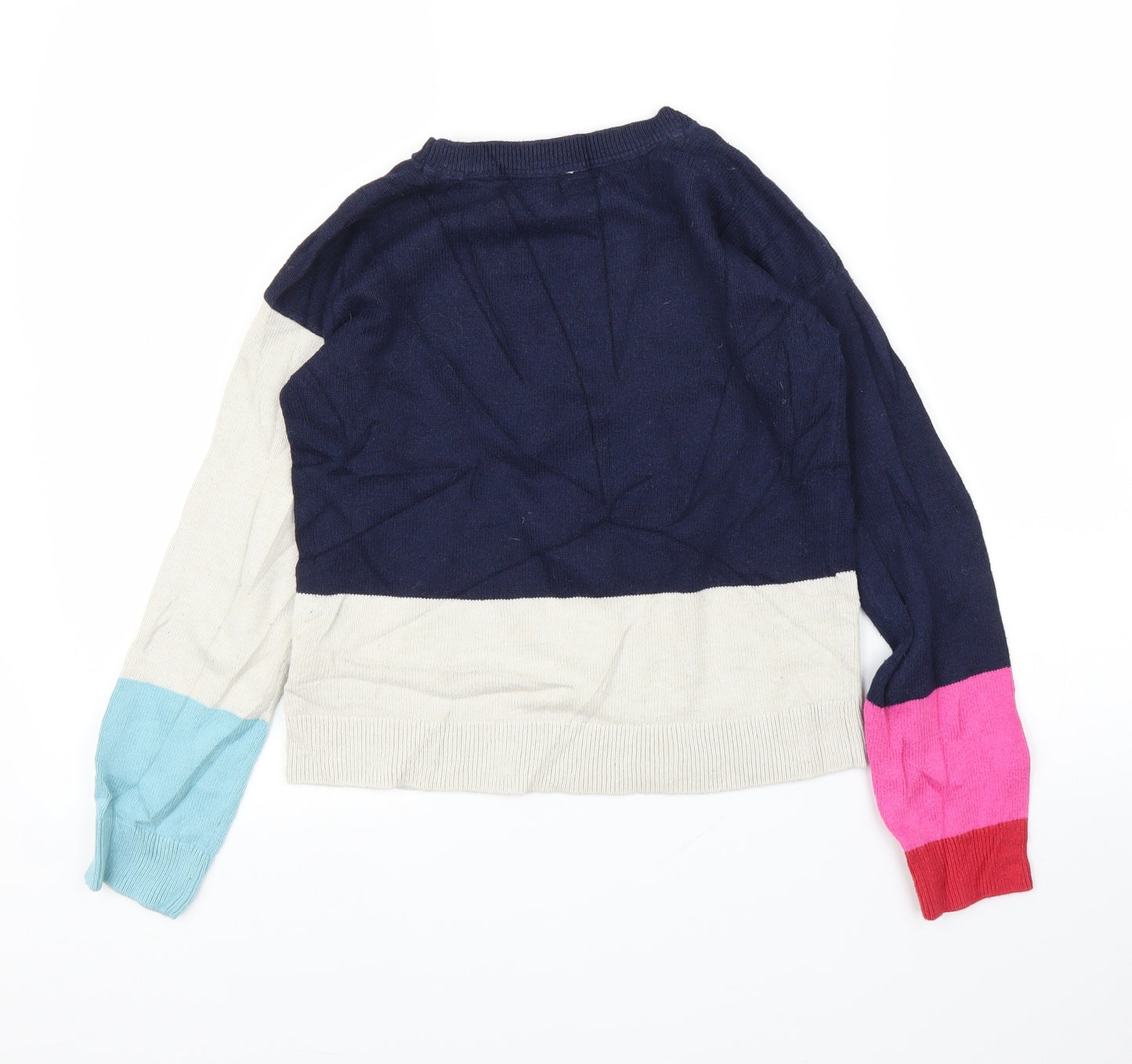 Gap Girls Blue Colourblock  Pullover Jumper Size L