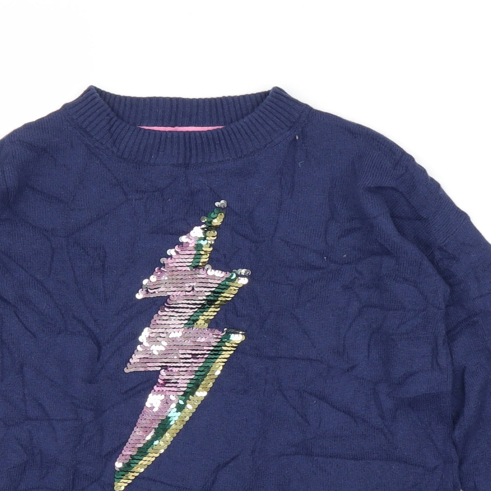 Mini Boden Girls Blue   Pullover Jumper Size 9-10 Years
