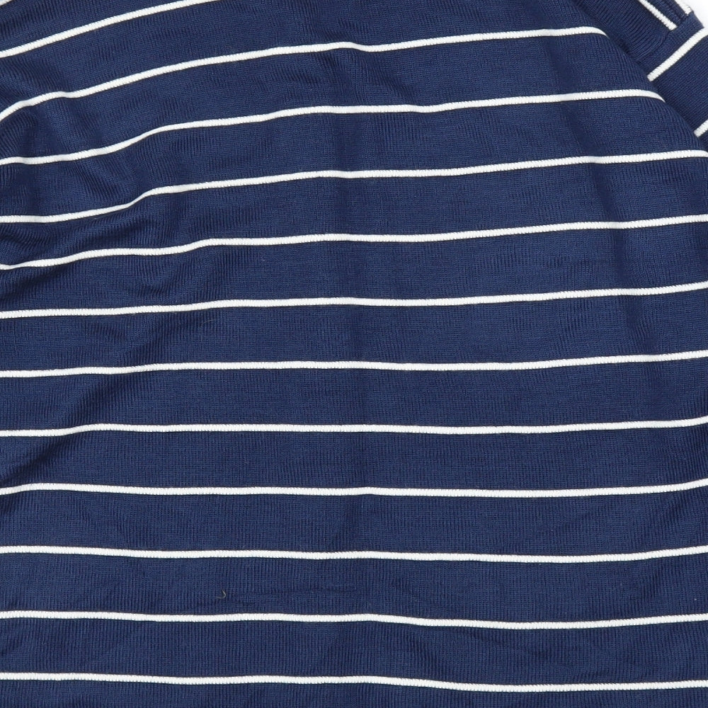 Adele Dallas Womens Blue Striped  Cardigan Jumper Size L