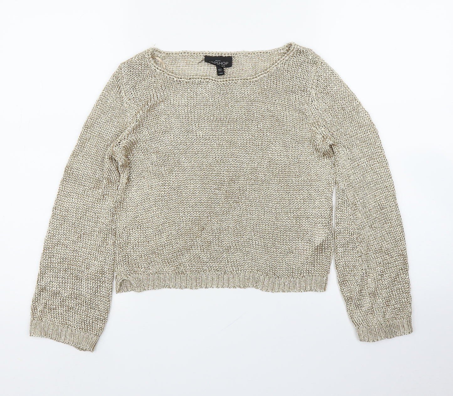 Topshop Womens Gold   Pullover Jumper Size 6