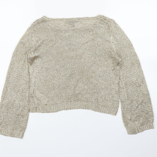 Topshop Womens Gold   Pullover Jumper Size 6