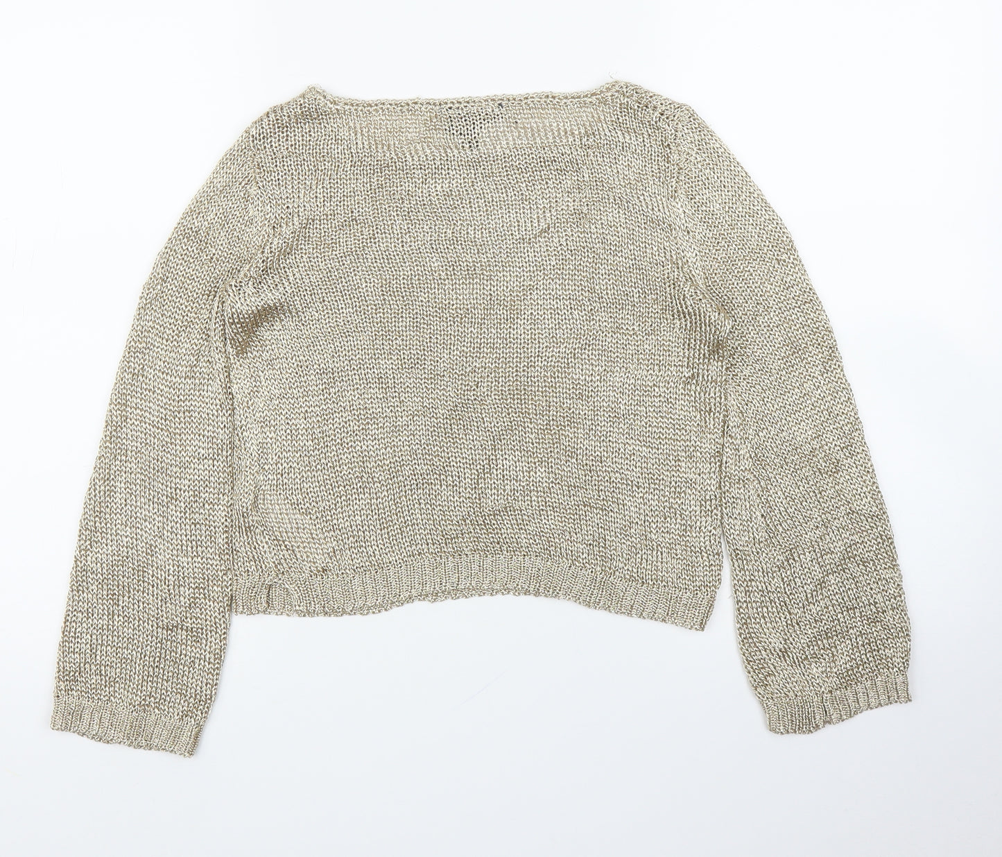 Topshop Womens Gold   Pullover Jumper Size 6