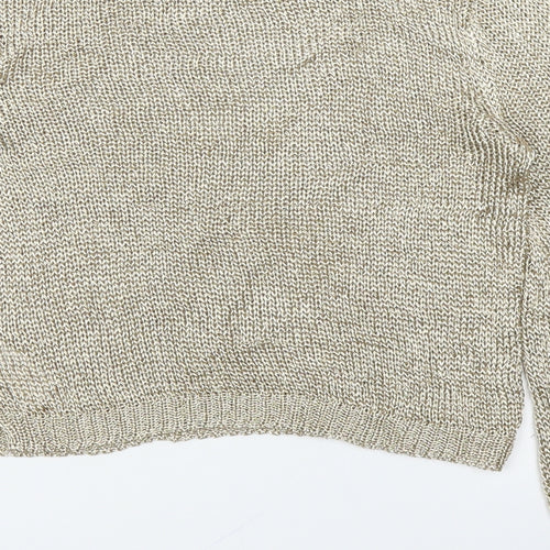 Topshop Womens Gold   Pullover Jumper Size 6