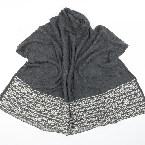 Roman Womens Grey Fair Isle  Pullover Jumper Size S