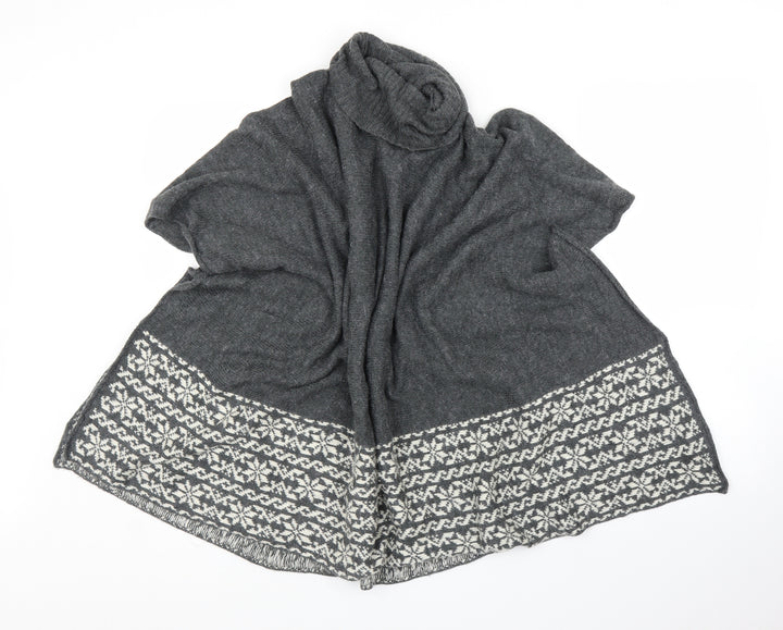 Roman Womens Grey Fair Isle  Pullover Jumper Size S