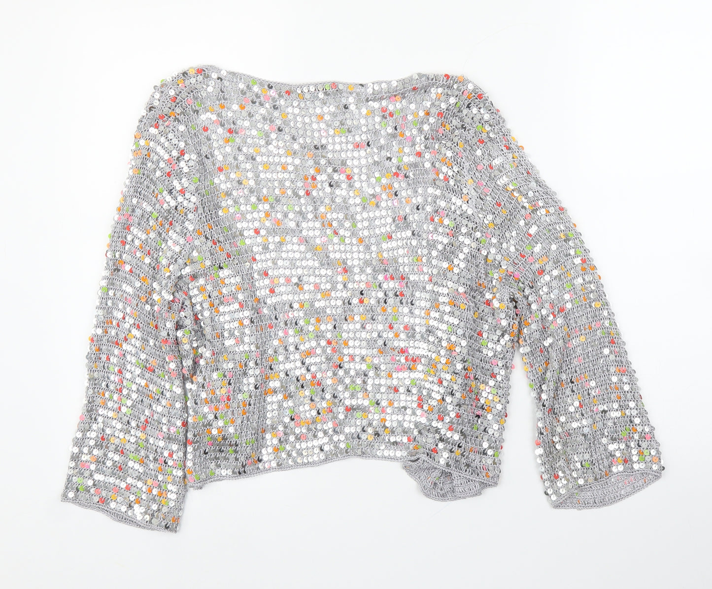 Savior Womens Silver   Cardigan Jumper Size 14