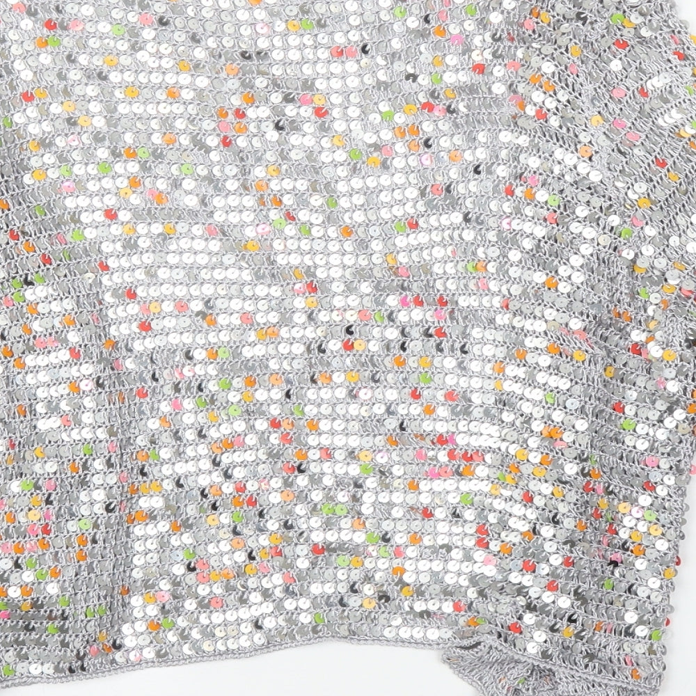 Savior Womens Silver   Cardigan Jumper Size 14
