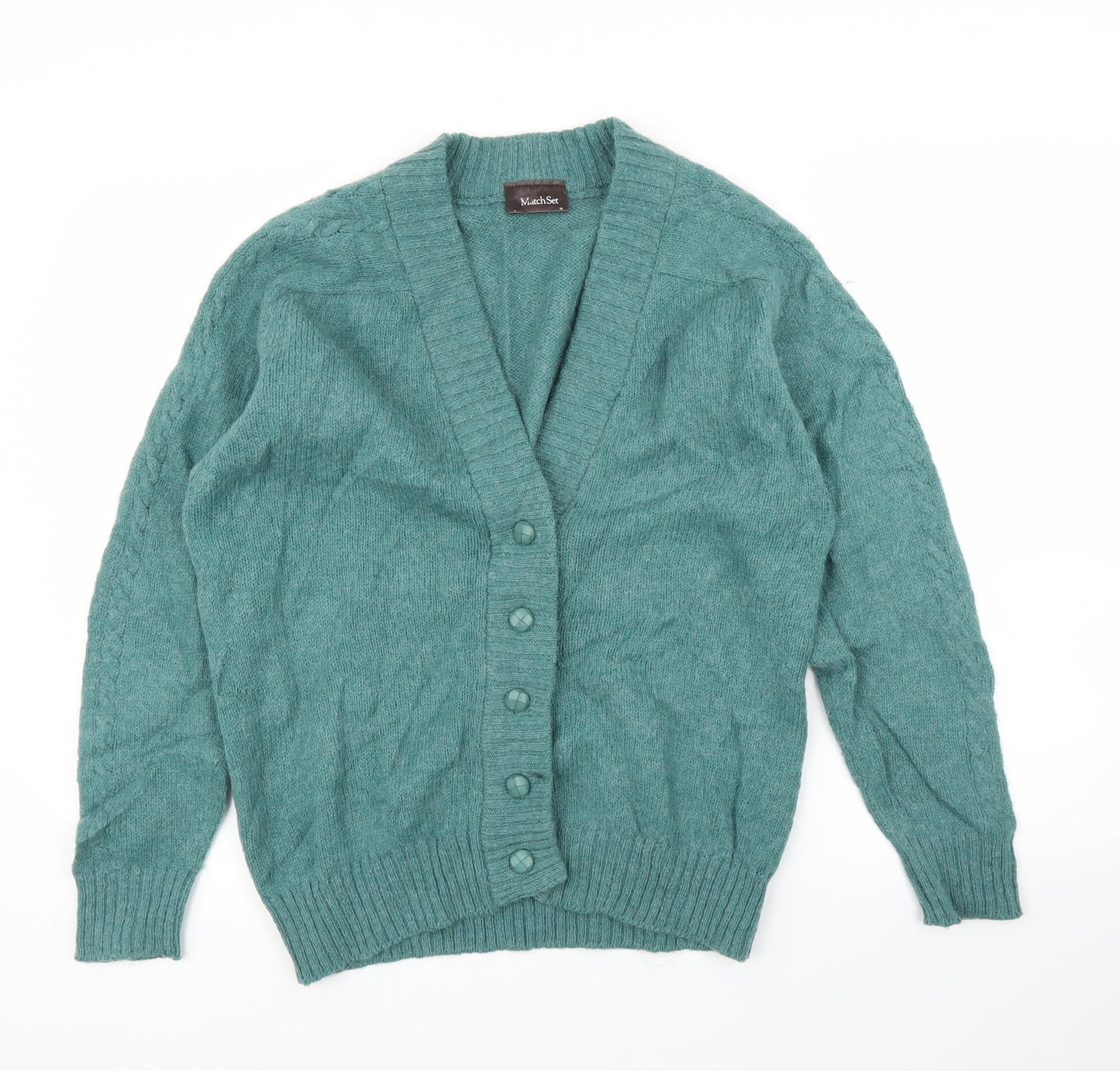 Match Set Womens Green   Cardigan Jumper Size 18