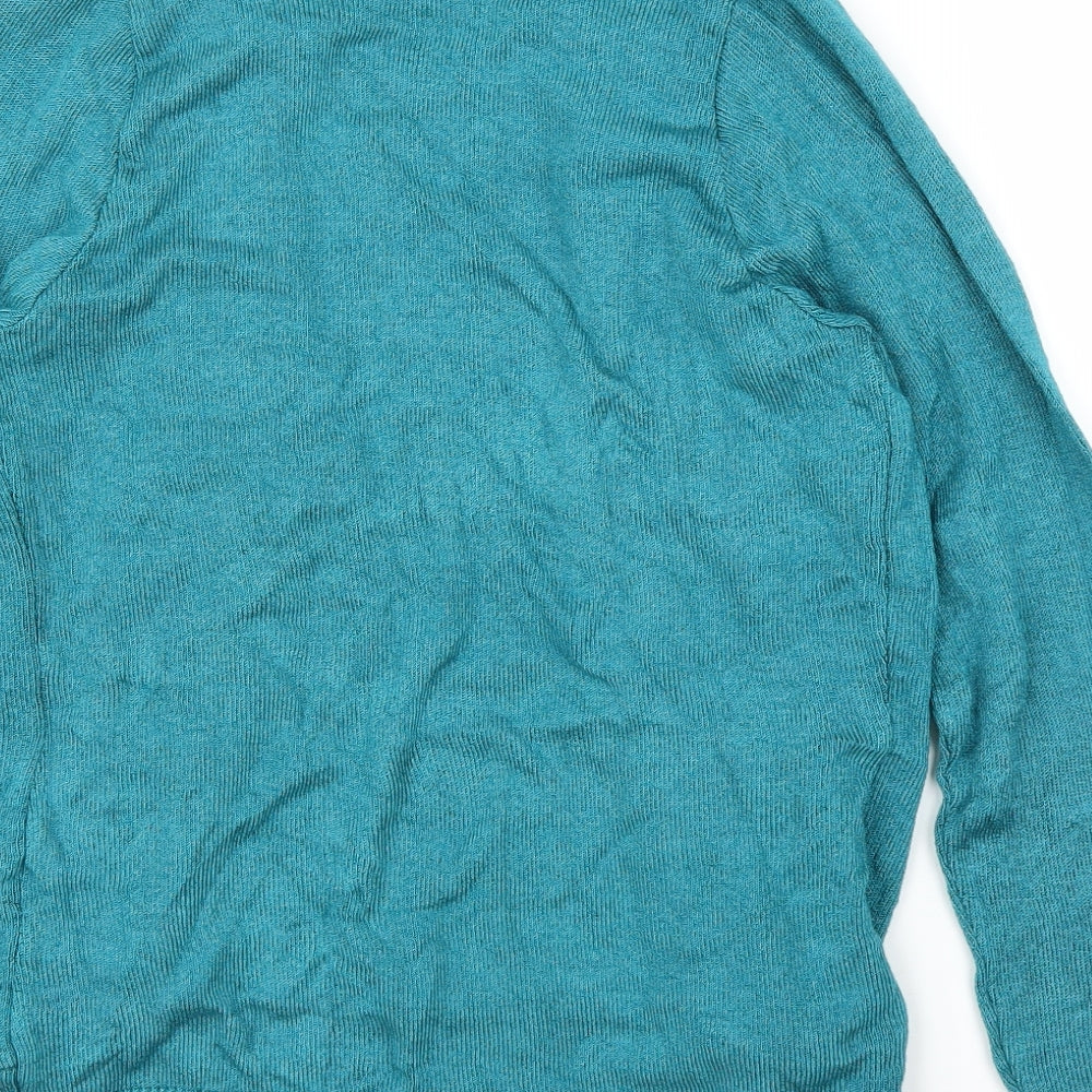 Lizzi Womens Green Striped  Cardigan Jumper Size M