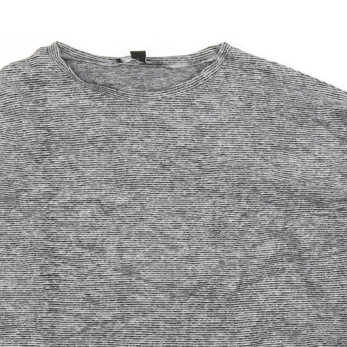 New Look Womens Grey Striped  Basic Blouse Size M