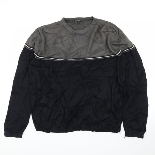 George Mens Black   Pullover Jumper Size M
