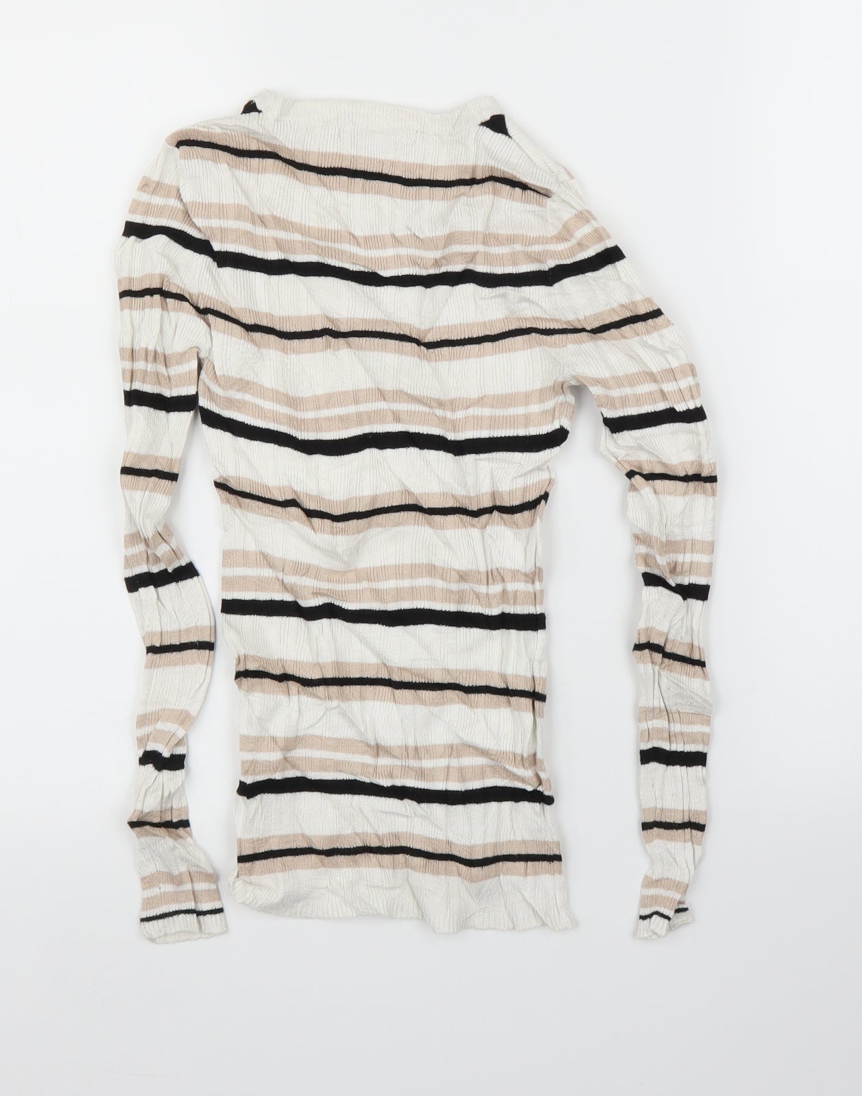 Primark Womens Beige Striped  Pullover Jumper Size 12