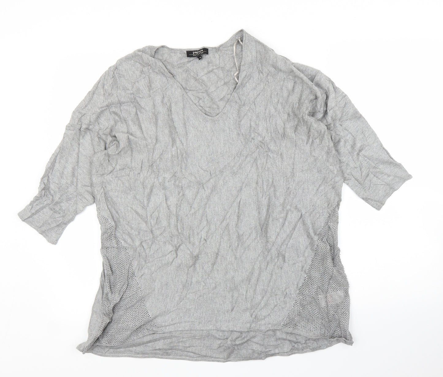 Papaya Womens Grey   Basic Blouse Size M