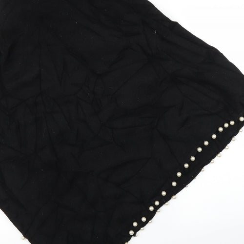 Bluoltre Womens Black   Pullover Jumper One Size  - Poncho, Pearls