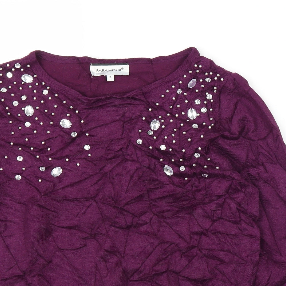 Paramour Womens Purple   Pullover Jumper Size S