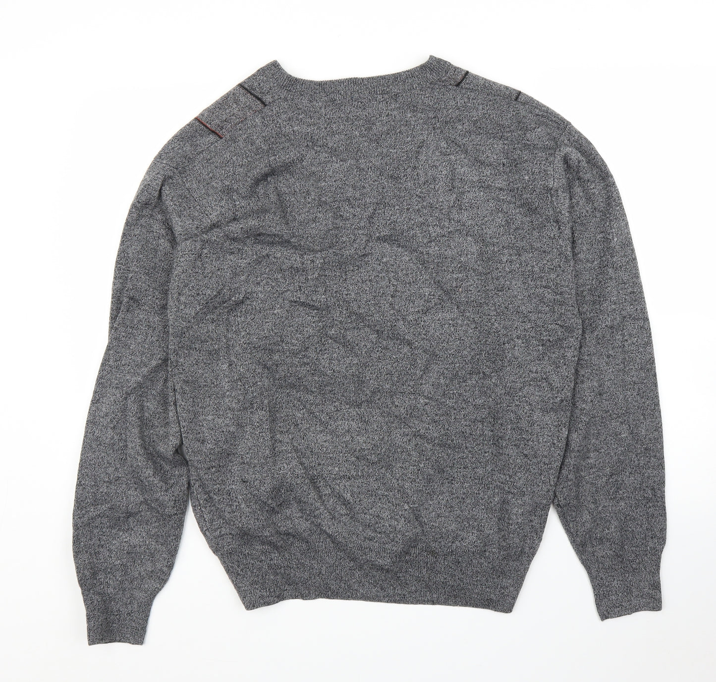 Gabicci Mens Grey Striped  Pullover Jumper Size L
