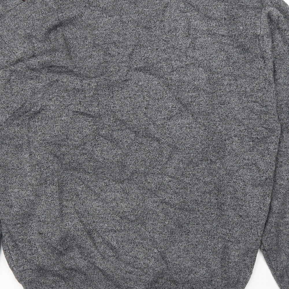 Gabicci Mens Grey Striped  Pullover Jumper Size L