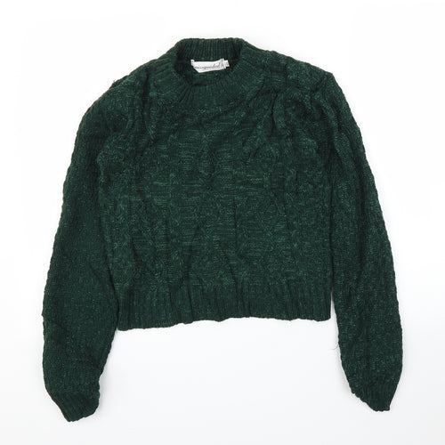 Missguided Womens Green   Pullover Jumper Size S