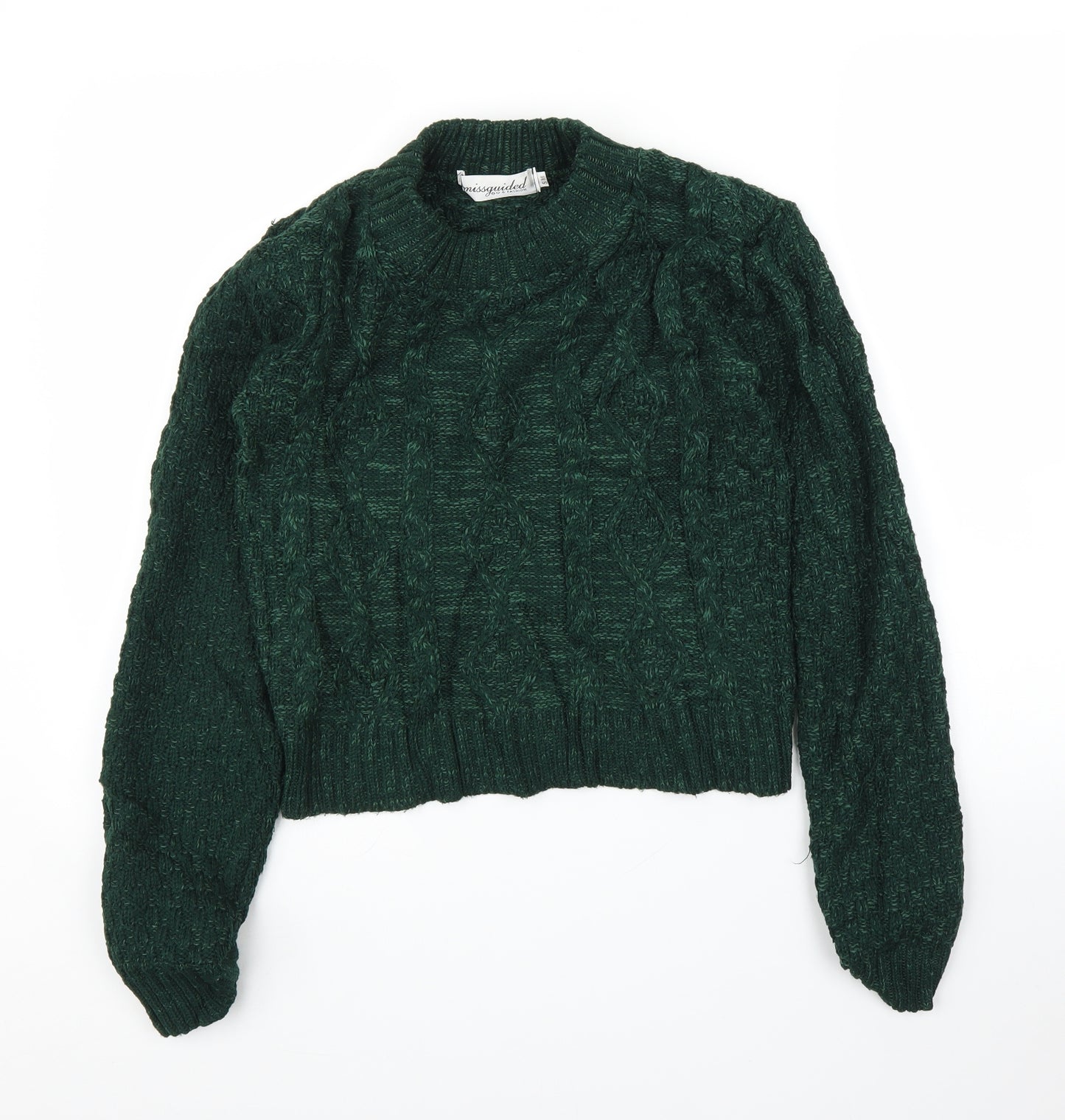 Missguided Womens Green   Pullover Jumper Size S