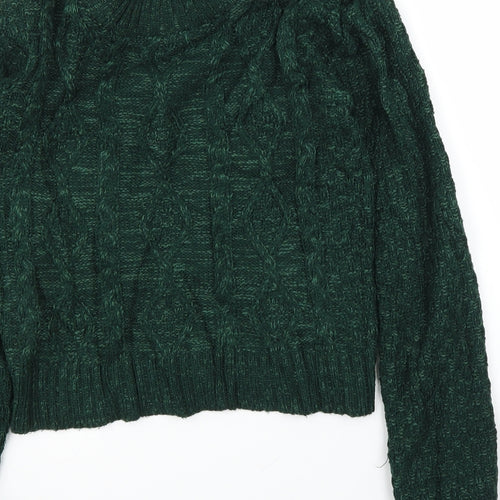 Missguided Womens Green   Pullover Jumper Size S