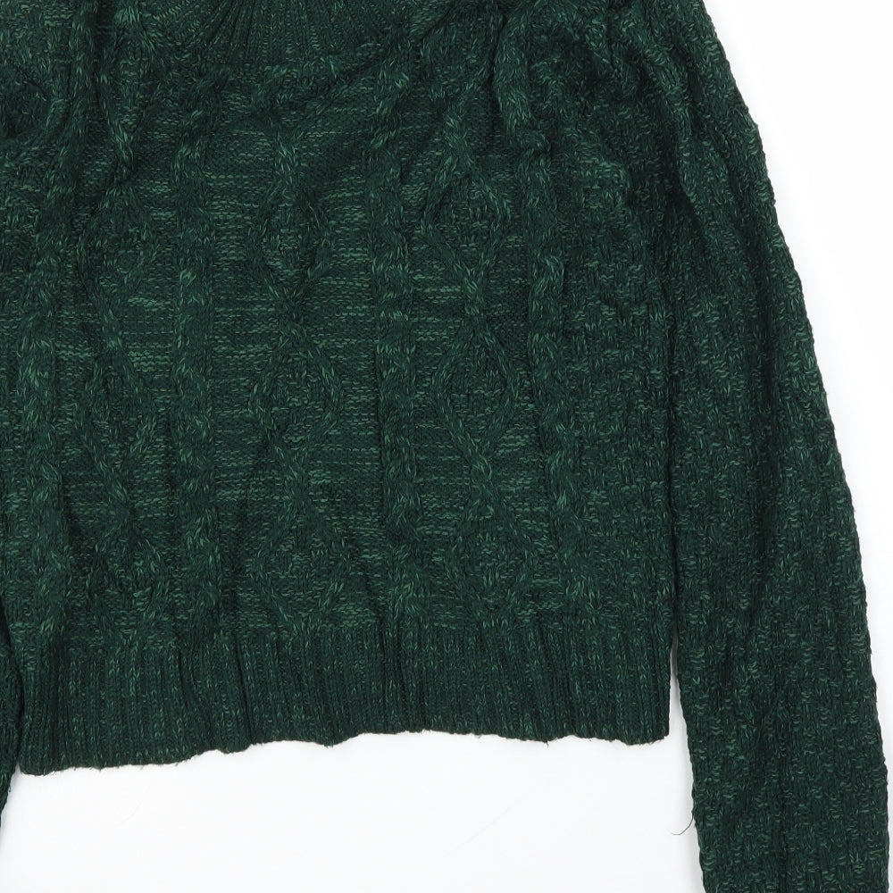 Missguided Womens Green   Pullover Jumper Size S