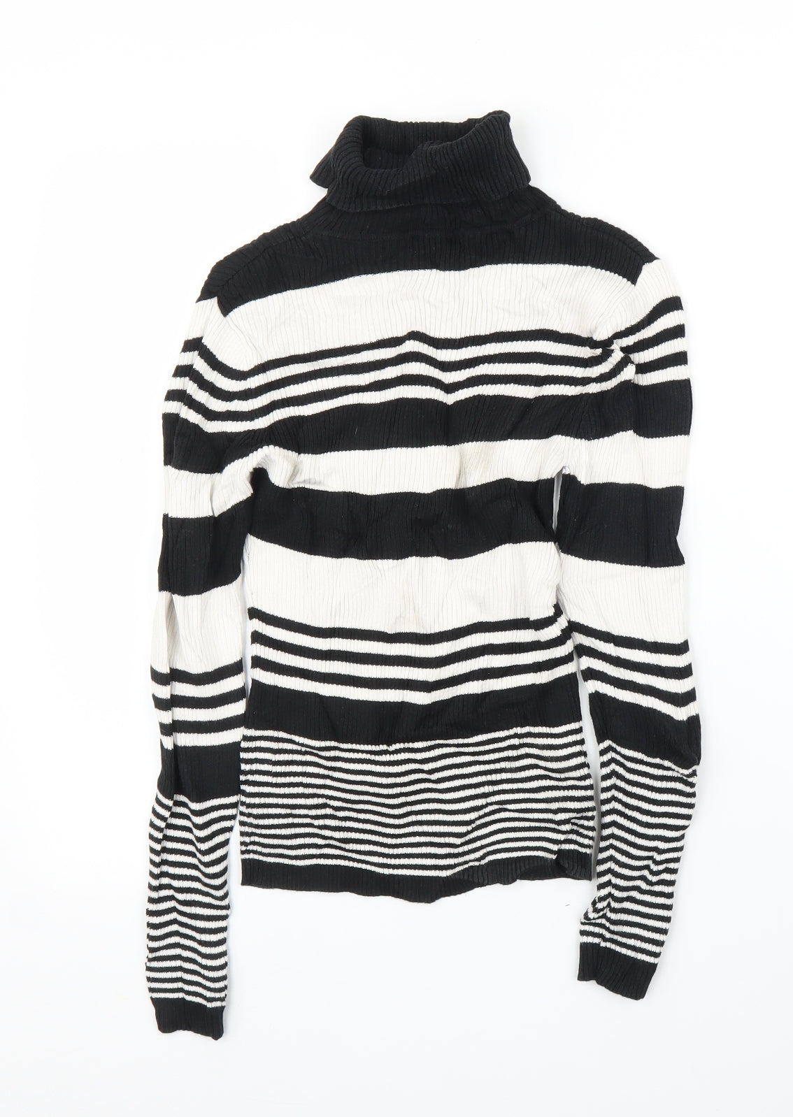 Papaya Womens Black Striped  Pullover Jumper Size S