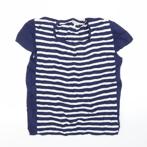 Lakeland Womens Blue Striped  Basic T-Shirt Size M