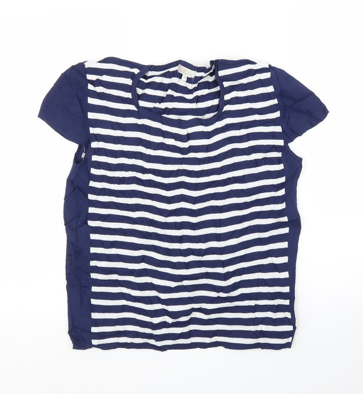 Lakeland Womens Blue Striped Basic T-Shirt Size M