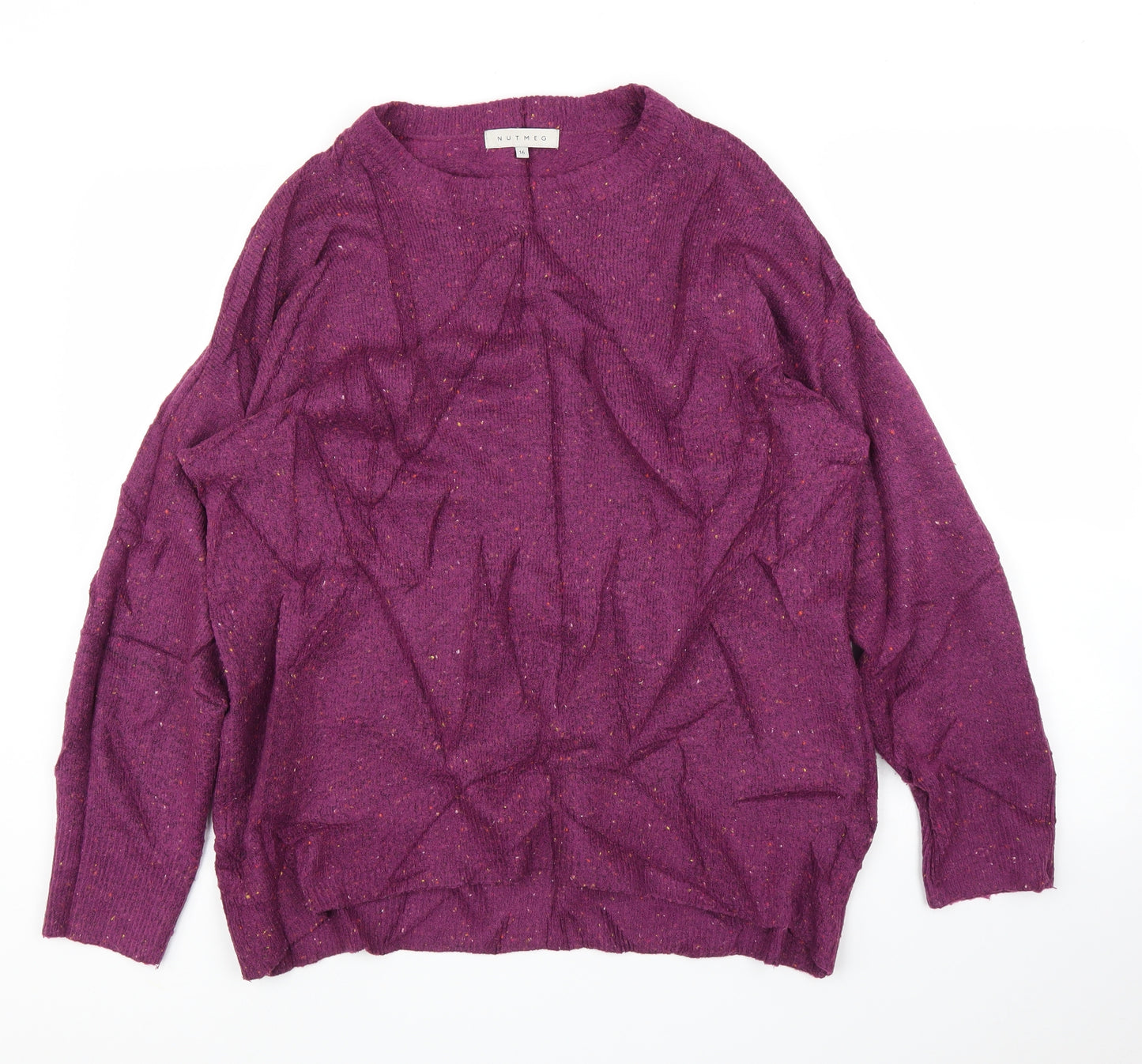 Nutmeg Womens Purple   Pullover Jumper Size 16