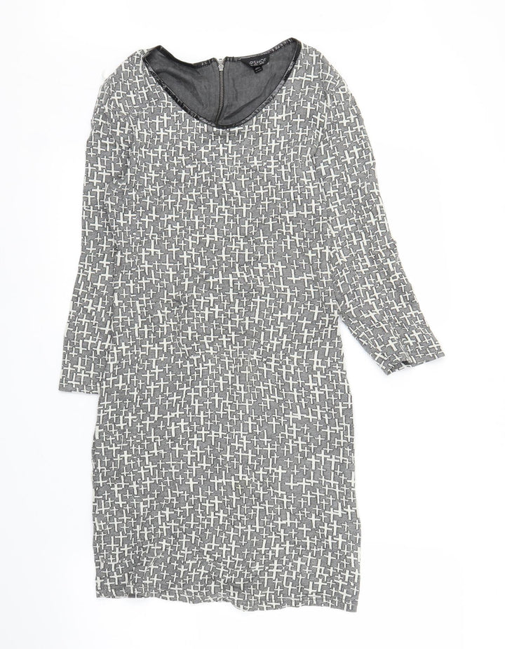 Topshop Womens Grey A-Line Size 12