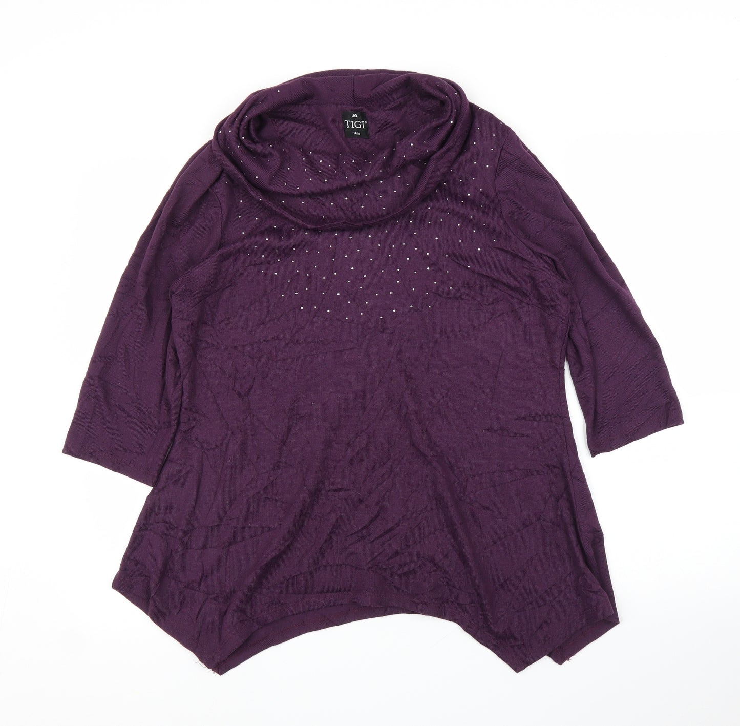 Tigi Womens Purple   Pullover Jumper Size 14