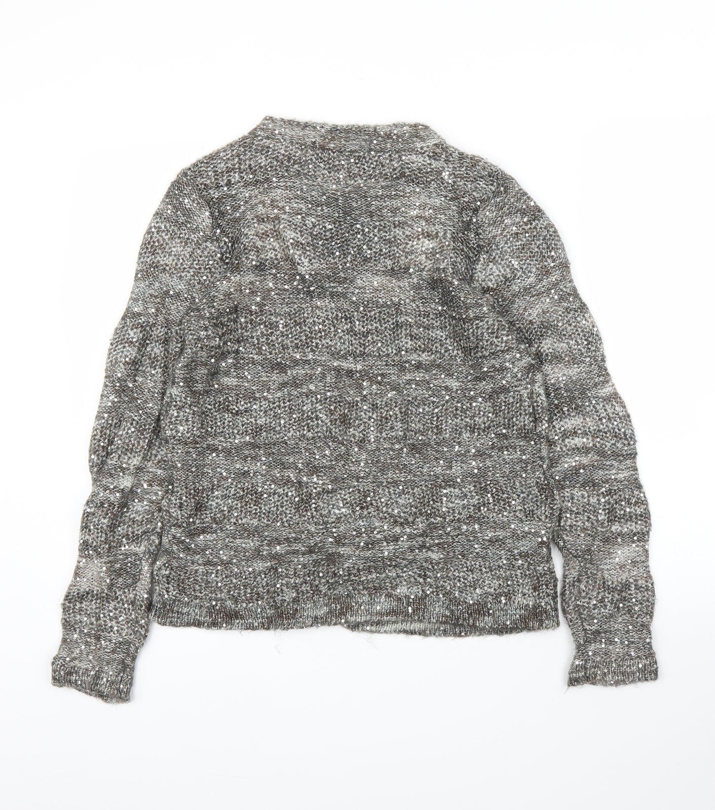 M&S Womens Grey   Cardigan Jumper Size L